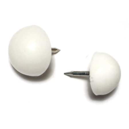 Midwest Fastener .7" x 1/2" Round Rubber Bumper with Zinc Plated Steel Nails 1 12PK 69928